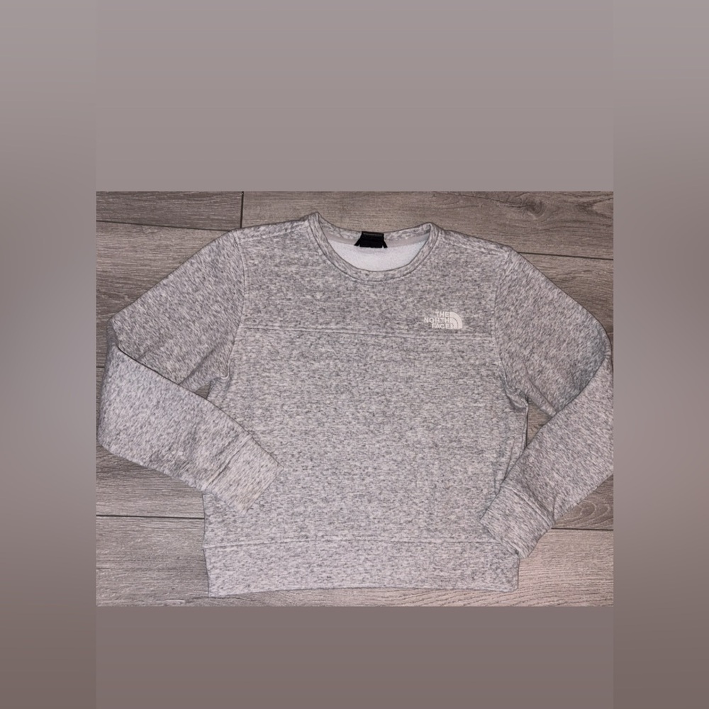 North Face Women’s Size Small Crewneck Sweatshirt Pullover Heather Gray Soft EUC